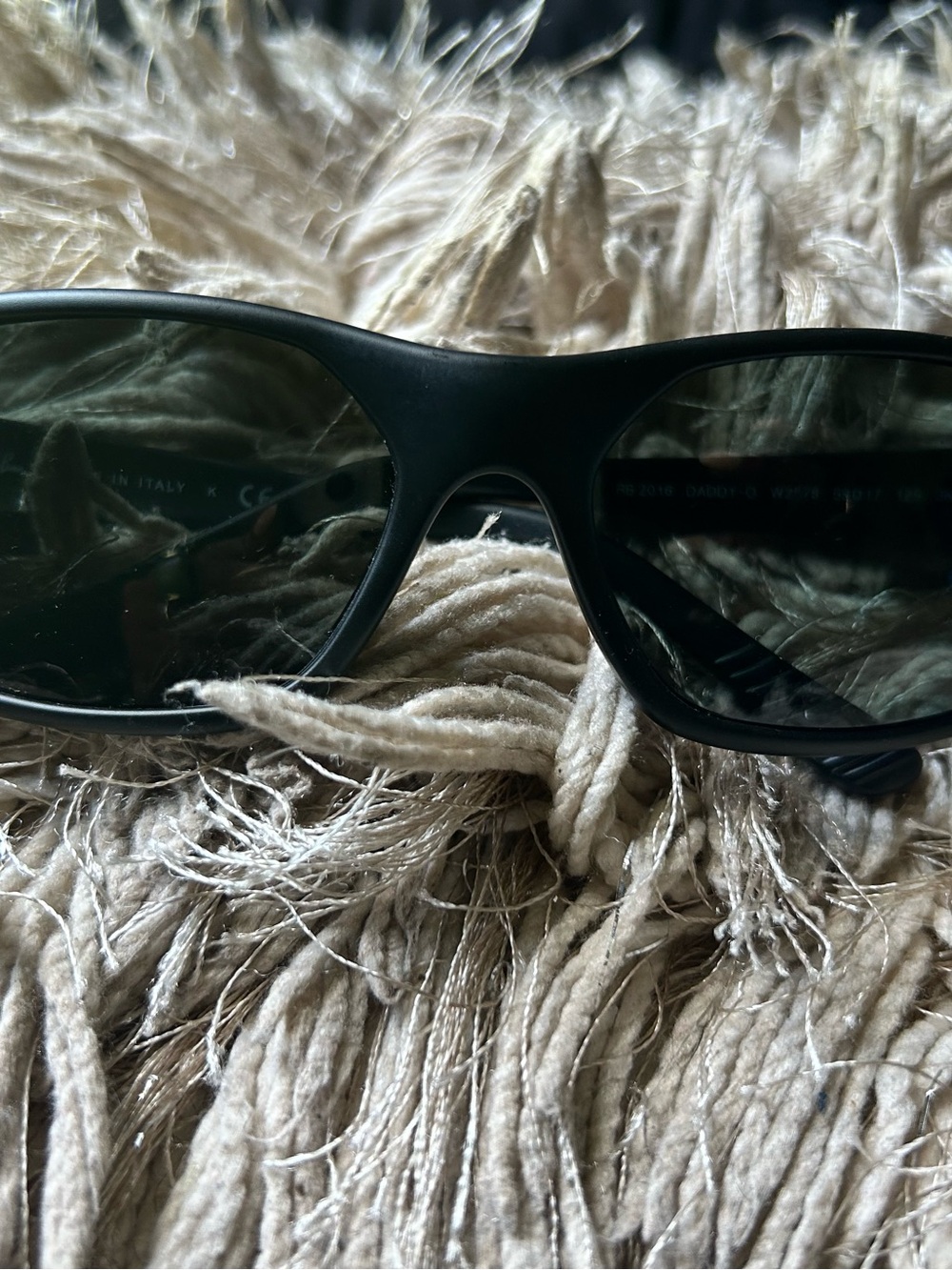 Ray-Ban Black Frame Green Lens Sunglasses